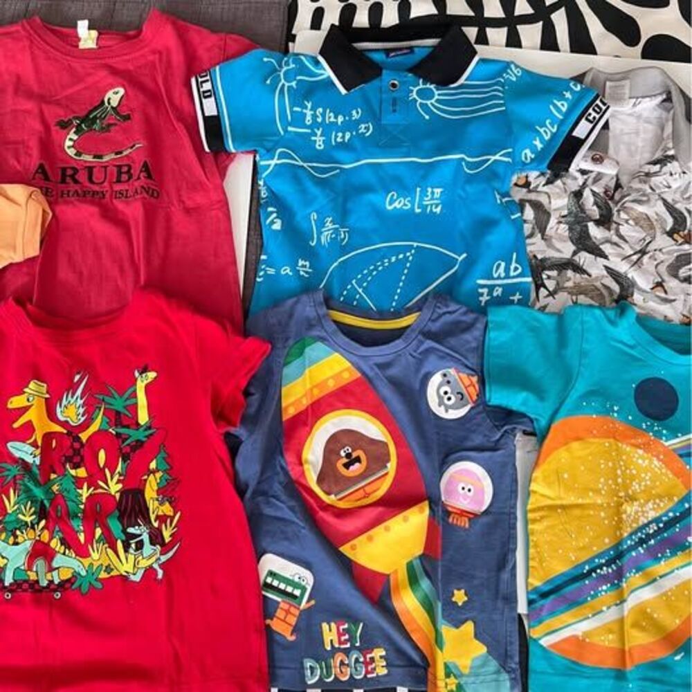 Bundle Toddler Boy Shirts Graphic Colorful Fun  Vibrant 2T & 3T